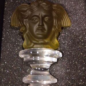 Versace Rosenthal Medusa Lumiere Bottle Stopper, Rare Green Color New In Box